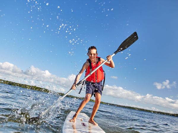 Paddleboarding at Hilton Waikiki Beach hotel