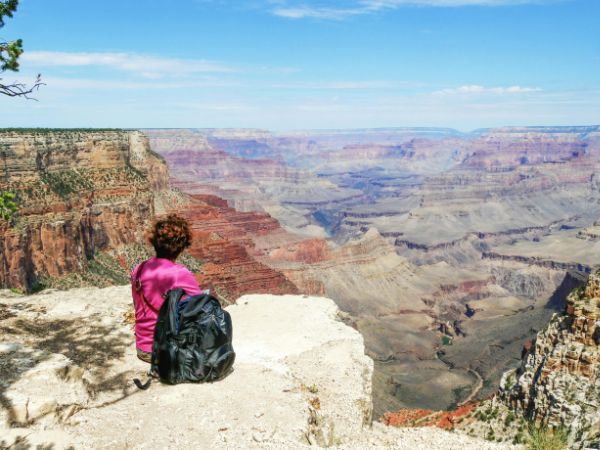 Traveler Hiking Grand Canyon