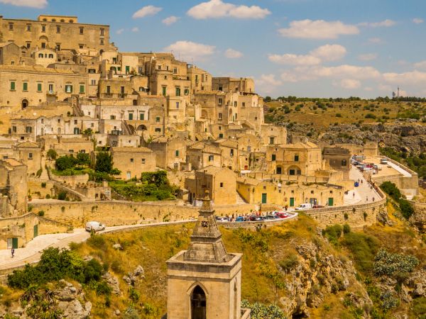 Ancient cave dwelling at Matera Italy